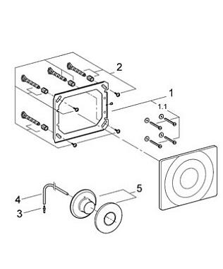 Панель смыва GROHE Surf 37059000 серый