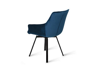 Кухонный стул поворотный AERO 56х61х85см велюр/сталь Navy