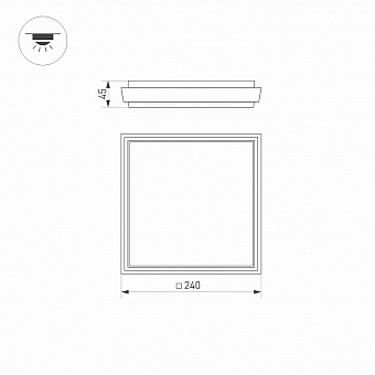 Светильник фасадный Arlight LGD-Area 029952 25Вт IP54 LED чёрный