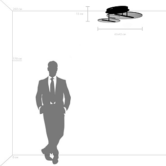 Люстра потолочная Lightstar Acrile 738053 33Вт 2 лампочек LED