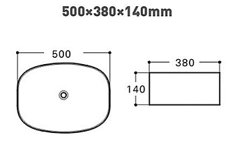 Раковина накладная AQUANET Fine FINE-1 50х38см