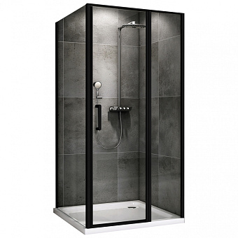Угловое ограждение Abber Sonnenstrand AG04120BS-S80B 195х80см стекло прозрачное