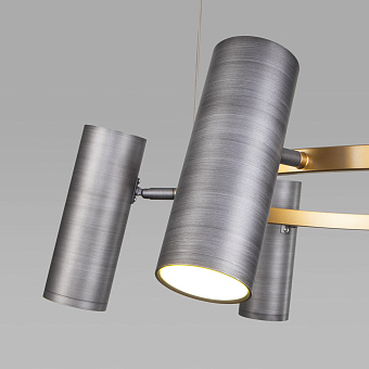 Светильник подвесной Eurosvet Spacer 90103/6 матовый серый/золото 62Вт LED