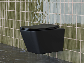 Унитаз подвесной Ceramica Nova Metric CN3007MB безободковый с микролифтом