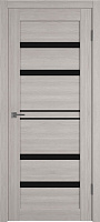 Межкомнатная дверь Владимирская фабрика дверей Atum Pro 26 Stone Oak Black Gloss Экошпон 900х2000мм остеклённая