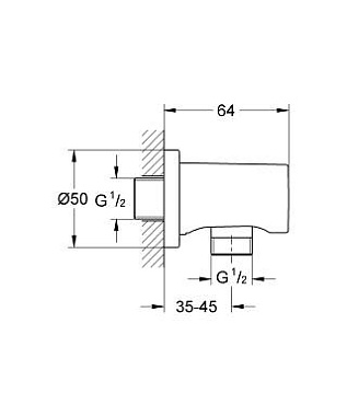 Шланговое подключение GROHE 27057DC0 бежевый