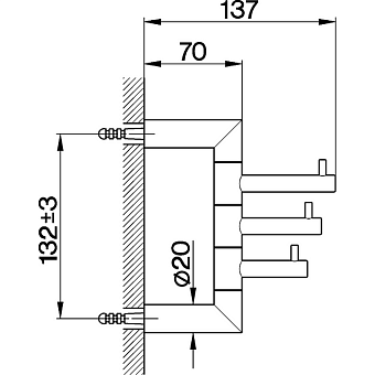 Крючок Cisal System SY09070021 хром