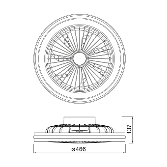 Люстра-вентилятор Mantra GAMER 8292 40Вт LED