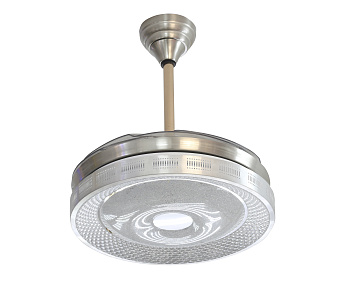 074120 Светильник с вентилятором никель d50-108 h32,5; h45 Led 72W (3000-6000K)