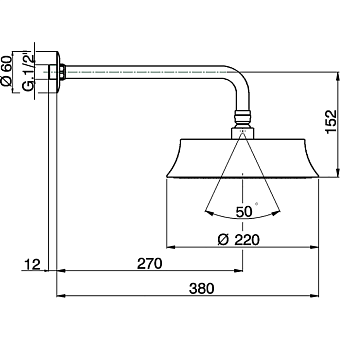 Верхний душ Cisal Shower DS01327021 хром