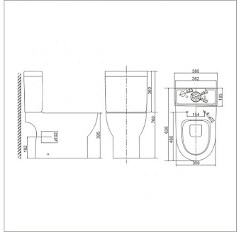 Унитаз напольный SOLE OMEGA УТ000022811 безободковый с микролифтом