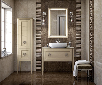 Пенал напольный KERAMA MARAZZI Plaza Classic PL.C.175CAP 35х50х175см коричневый