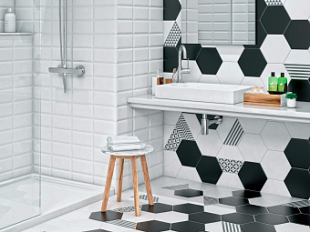 Настенная плитка KERAMA MARAZZI 24001 белый 20х23,1см 0,76кв.м. матовая