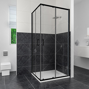 Угловое ограждение RGW Classic CL-34B 185х90см стекло прозрачное