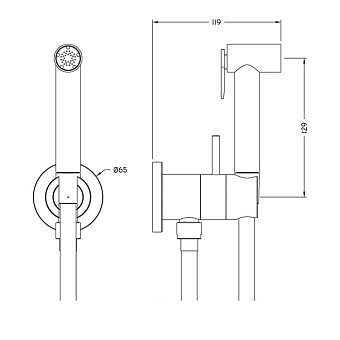 Гигиенический душ Cisal Shower CV00797540 чёрный (матовый)