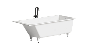 Ванна каменная SALINI CASCATA 104223M 180х80см встраиваемая
