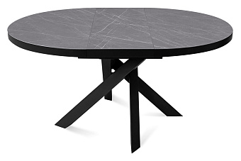 Кухонный стол раскладной AERO 120х120х76см керамика/сталь Pietra Grey