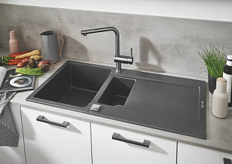 Мойка кухонная GROHE K500 31646AT0 100х50см серый
