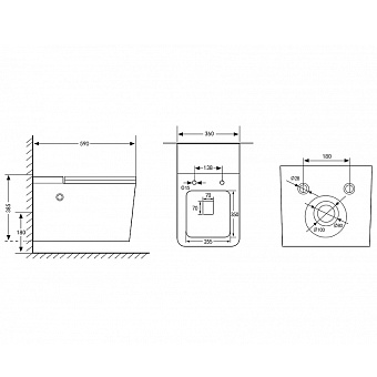 Унитаз подвесной Abber Rechteck AC1202P ободковый с микролифтом
