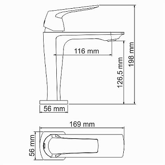Смеситель для раковины WASSERKRAFT Neime 1903 хром