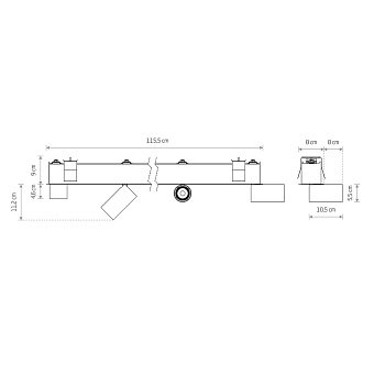 Спот Nowodvorski Mono 10462 40Вт 2 лампы GU10