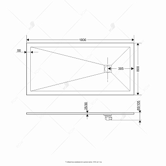 Душевой поддон RGW Stone Tray 16152810-13 ST-De 100х80см