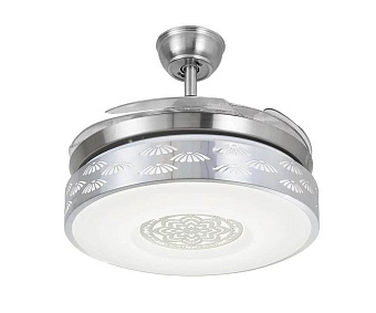 074124 Светильник с вентилятором никель d50-108 h32,5; h45 Led 72W (3000-6000K)