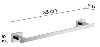 Полотенцедержатель Gedy Atena 4421/30(13) хром 35см