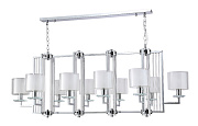 Люстра подвесная CRYSTAL LUX NICOLAS NICOLAS SP10 L1300 NICKEL/WHITE 600Вт 10 лампочек E14