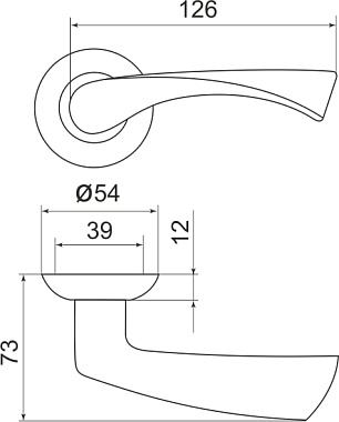 Дверная ручка нажимная ARMADILLO LD23-1 CP-8 15596 хром