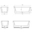 Ванна каменная ArtCeram Square ACW004 43 180х80см отдельностоящая