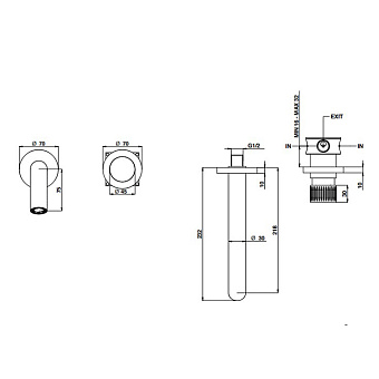 Смеситель для раковины Bongio Time 71539ASEU нержавеющая сталь
