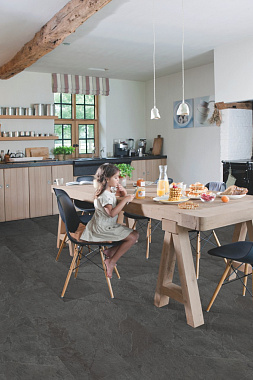 Виниловый ламинат Quick-Step Сланец чёрный AMСP40035 1300х320х4,5мм 33 класс 2,08кв.м