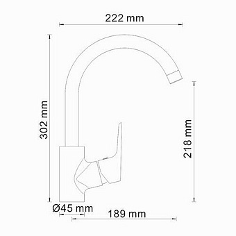 Смеситель для кухни WASSERKRAFT Lippe 4507 поворотный излив хром