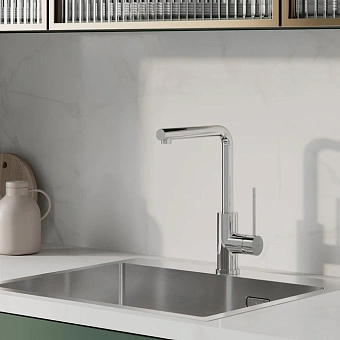 Смеситель для кухни IDDIS Rule RULSBL0i05 поворотный излив хром