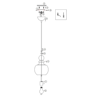 Светильник подвесной Maytoni Tone P003PL-01BZ 60Вт E27
