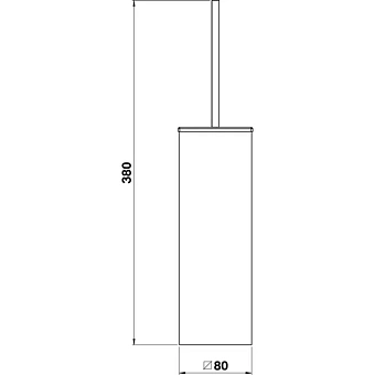 Ёршик Cisal Quad QU09065040 чёрный (матовый)