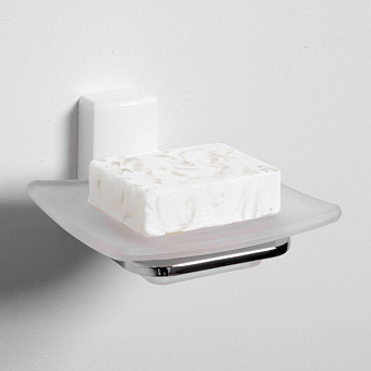 Мыльница WASSERKRAFT Leine K-5000 WHITE K-5029WHITE бежевый/хром