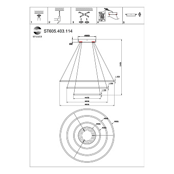 Светильник подвесной ST Luce ST605.403.114 114Вт LED