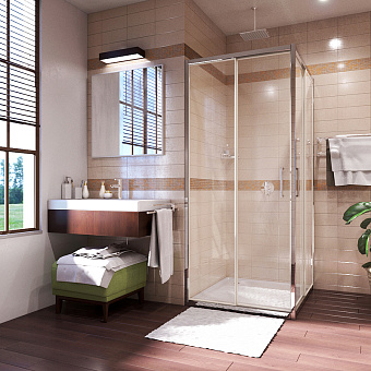 Угловое ограждение WASSERKRAFT Main 41S03 200х90см стекло прозрачное