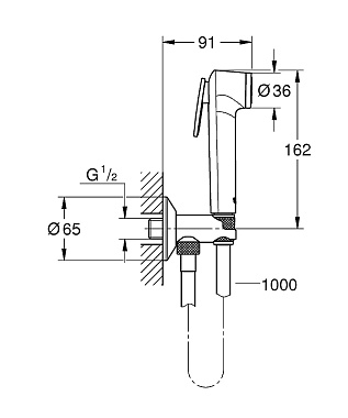 Гигиенический душ GROHE Tempesta-F Trigger Spray 26358000 хром