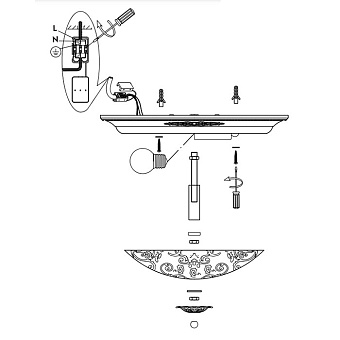 Светильник потолочный Maytoni Diametrik C907-CL-02-W 40Вт E14