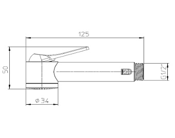 Гигиенический душ BOSSINI Apice B00920.073 чёрный матовый