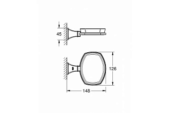 Мыльница GROHE GRANDERA 40628IGO золото/хром