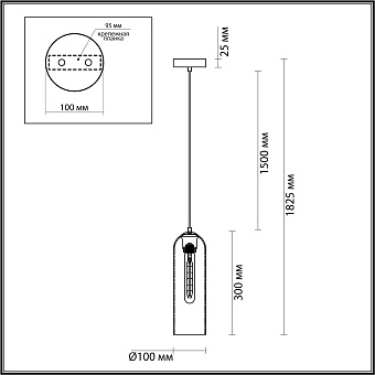 Светильник подвесной Odeon VOSTI 4805/1 60Вт E27