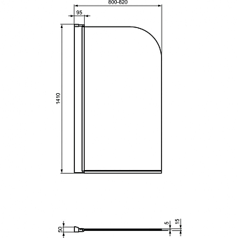 Экран для ванны IDEAL STANDARD CONNECT 2 T9924V3 5см