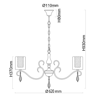 Люстра подвесная MW-light Эллегия 303012505 200Вт 12 лампочек E14