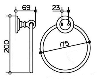 Полотенцедержатель Keuco Astor 2121010000 хром 18см