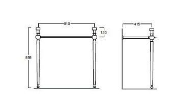 Консоль под раковину SIMAS Arcade ARCG2oro золото