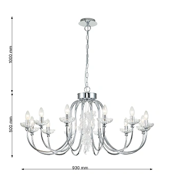 Люстра подвесная Favourite Bellis 2870-12P 480Вт 12 лампочек E14